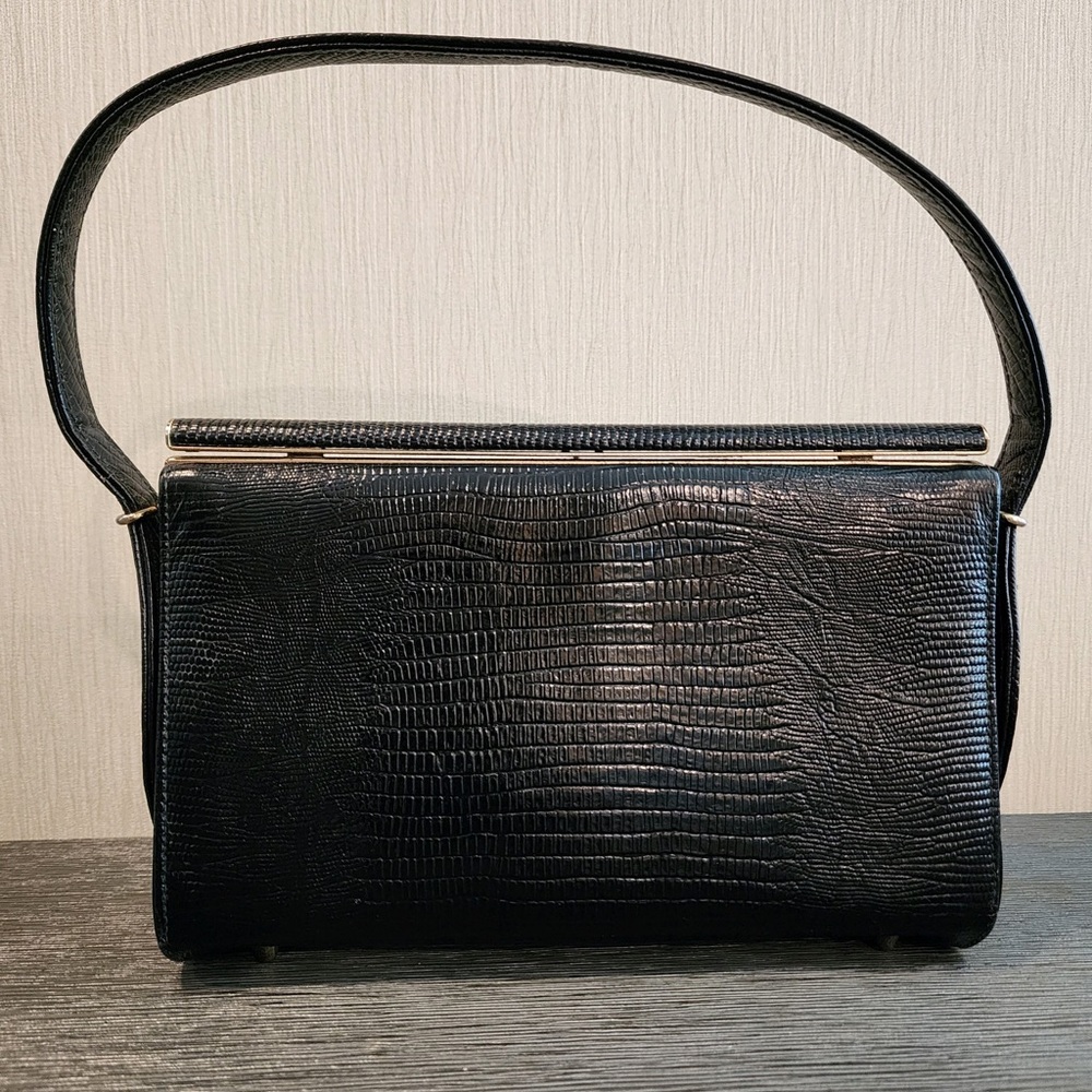 Vintage & Rare Original by Caprice Genuine Embossed Leather Satchel Lux Handbag - Picture 12 of 13